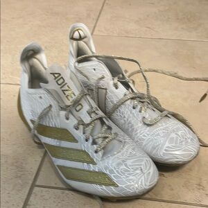 Adidas flag football White and Gold Sneakers